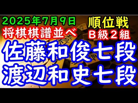 将棋棋譜並べ▲佐藤和俊七段（０勝１敗）－△渡辺和史七段（０勝１敗）第84期順位戦Ｂ級２組２回戦（主催：朝日新聞社・毎日新聞社・日本将棋連盟）