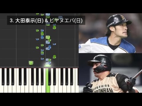【プロ野球応援歌検証】 大田泰示(日本ハム) & ビヤヌエバ(日本ハム) ハモリ合成
