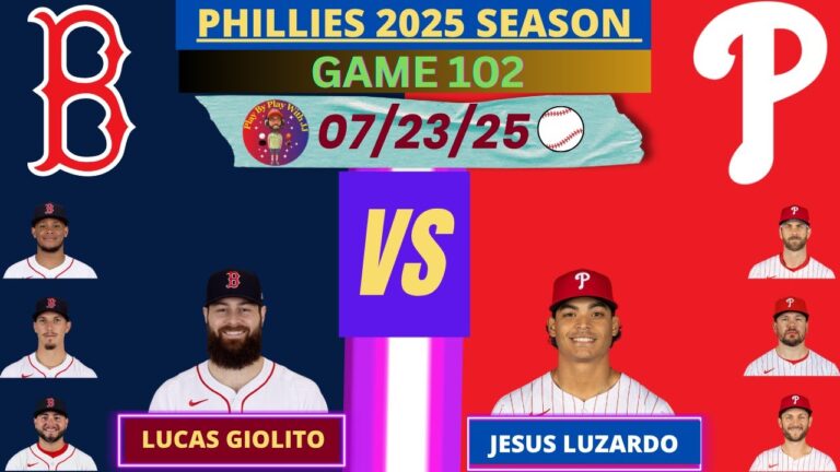 フィラデルフィアフィリーズvs.ボストンレッドソックスライブプレイバイプレイ（07-23-25）#Phillies #RedSox