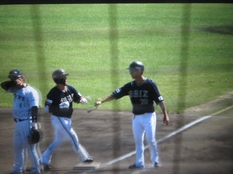 オリックスバファローズ 香月一也選手 センター前ヒット 第3打席 VS くふうハヤテベンチャーズ 野口渉投手 2024/7/4 ちゅーるスタジアム