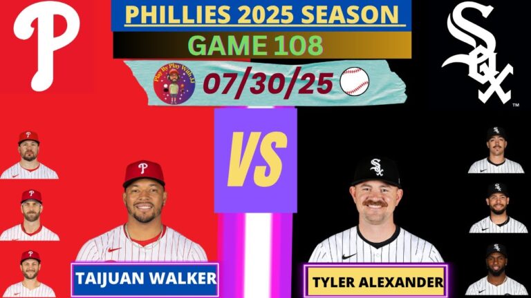 フィラデルフィアフィリーズ @シカゴホワイトソックスライブプレイバイプレイ（07-30-25）#Phillies #WhitesOx