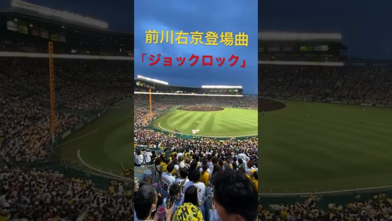 阪神タイガース前川右京登場曲「ジョックロック」#阪神タイガース #前川右京 #智弁学園 #ジョックロック #阪神甲子園球場 #甲子園球場 #プロ野球 #登場曲
