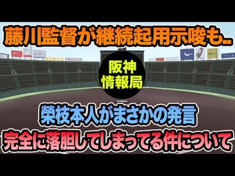 【藤川監督が継続起用示唆も..】榮枝本人がまさかの発言で完全に落胆してしまってる件について思う事【阪神タイガース】