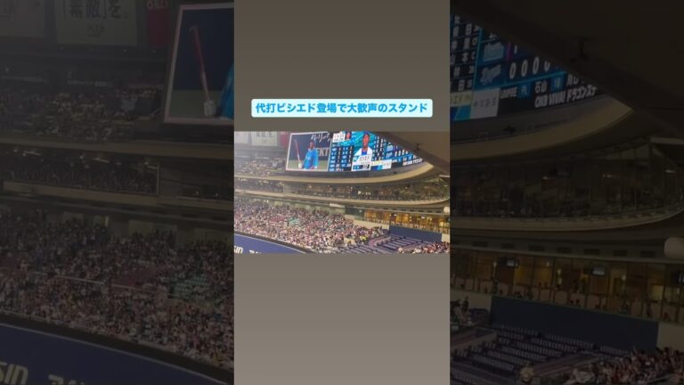 ベイスターズ移籍後　ビシエドのナゴヤドーム初出場に盛り上がるスタンド　#横浜denaベイスターズ#ビシエド#京田陽太#武藤祐太
