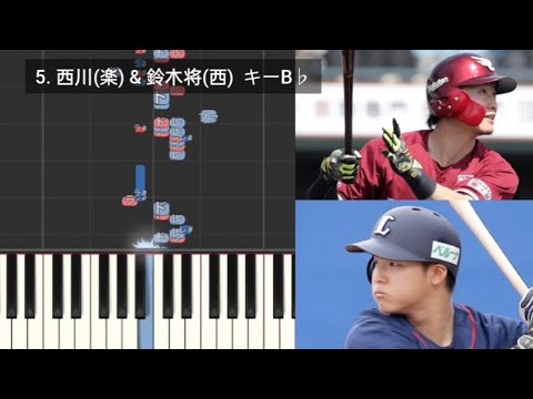 【プロ野球応援歌検証】 西川遥輝(楽天) & 鈴木将平(西武) ハモリ合成