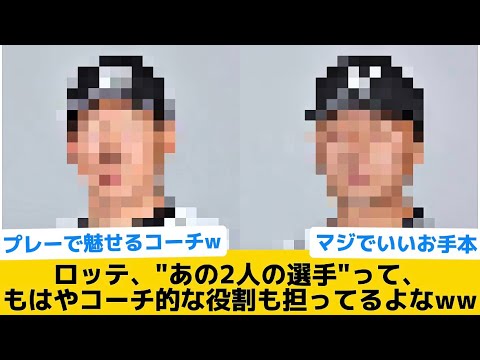 【いいお手本】ロッテ、"あの2人の選手"って、もはやコーチ的な役割も担ってるよなww【千葉ロッテマリーンズ】【プロ野球反応集】