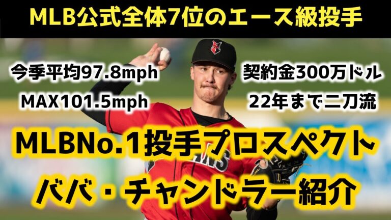 【MLB】投手No.1プロスペクト/ババ・チャンドラー紹介【ピッツバーグ・パイレーツ】