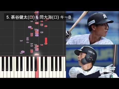 【プロ野球応援歌検証】 茶谷健太(ロッテ) & 岡大海(ロッテ) ハモリ合成