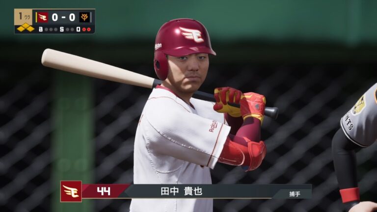 【プロスピ2025フィールドプレイ/NPB25FieldPlay】楽天 44 田中貴也選手 EAGLES Takaya Tanaka