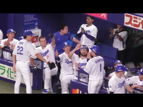 田中幹也 先制タイムリー！岡林勇希が生還　森野コーチは手が痛い  中日ドラゴンズVS東京ヤクルトスワローズ　2025/08/27