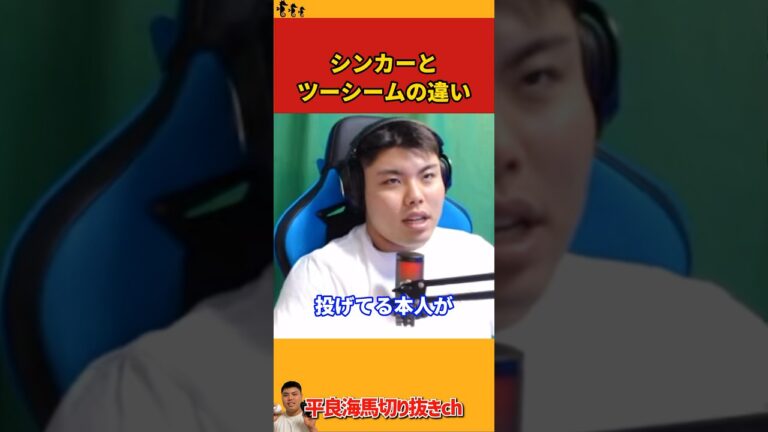 【平良海馬】シンカーとツーシームの違い【2023/10/19】