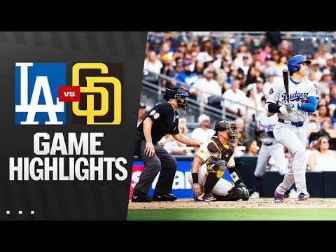 ドジャース対パドレスゲームのハイライト（8/23/25）| MLBのハイライト