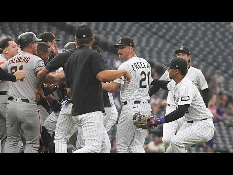 🔥大乱闘勃発⚾ディバース豪快HRから大騒動💥ロッキーズvsジャイアンツで前代未聞の退場劇😱🔥