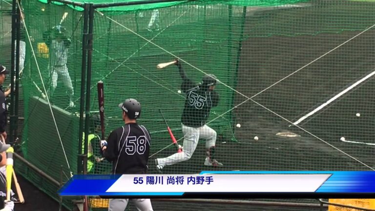 阪神タイガースキャンプ017 沖縄 55 陽川尚将 トスバッティング