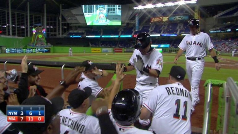 NYM@MIA: イチローがマーリンズで初ホームラン