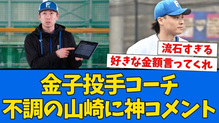 【有能】日ハム金子コーチ、不調の山崎への指導法を明かす!!!!!!　【プロ野球反応集】