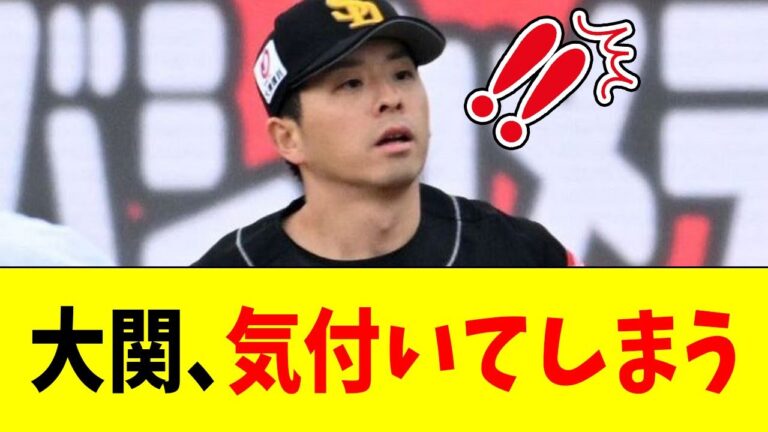 【発見】ホークス大関、気づいてしまう!!!【なんJ反応】【プロ野球反応集】