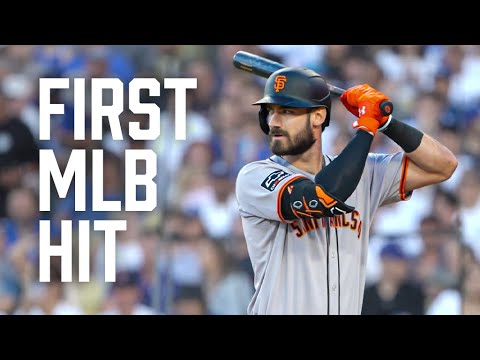 ブライス・エルドリッジの最初のMLBヒットは、ベースクリアリングダブルです|巨人とドジャースのハイライト