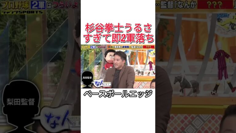 杉谷拳士うるさすぎて即2軍落ち #野球 #プロ野球 #ダウンタウン #おもしろ #浜田雅功