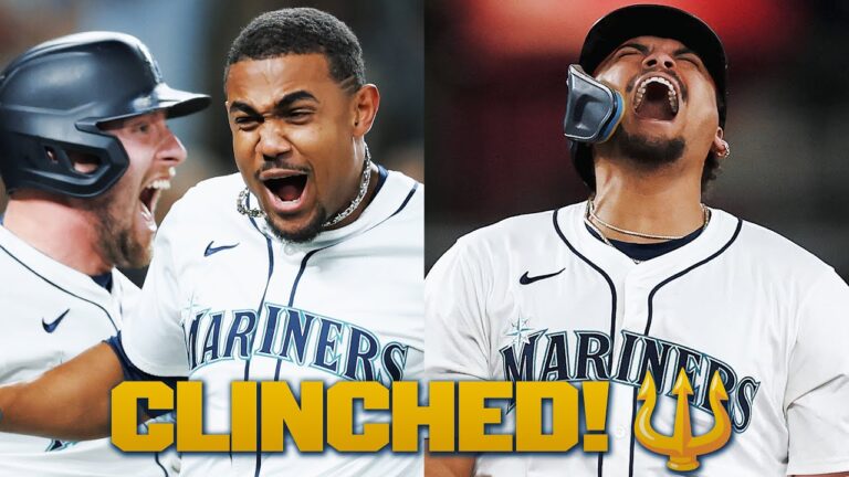 Josh Naylor and the Mariners win a COME FROM BEHIND THRILLER and are Postseason-bound! 🔱