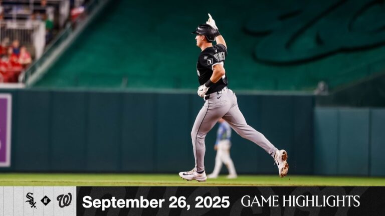 ハイライト：コルソンモンゴメリーは、9日にNATS（9.26.25）で勝利のためにゴーアヘッドホーマーを立ち上げました