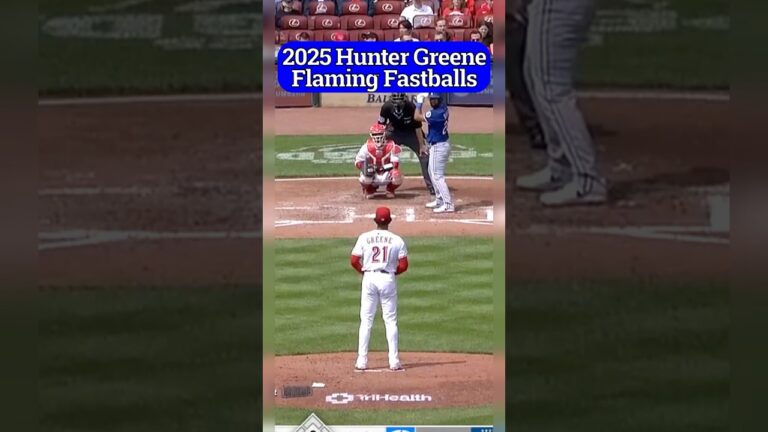 2025ハンターグリーンフレイミングファーストボール#mlb #pitcher #baseball #sports #reds #mlbplayoffs