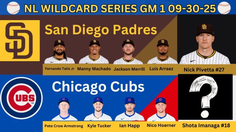 NL WCシリーズ：サンディエゴパドレス @シカゴカブスライブプレイバイプレイ（09-30-25）#cubs #padres