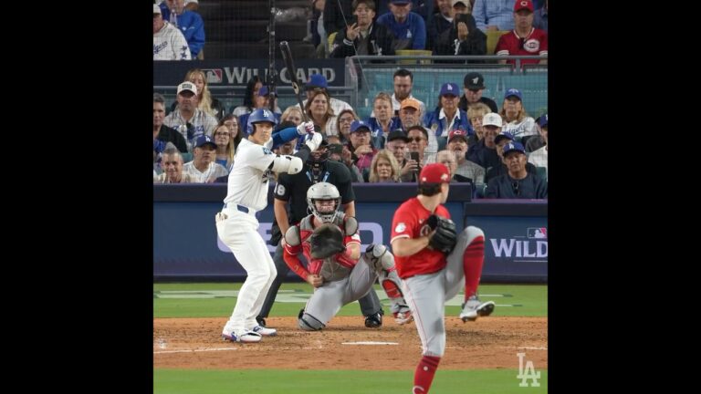 大谷翔平が今日2本目のホームラン！😆　ポストシーズン　レッズ戦10月1日