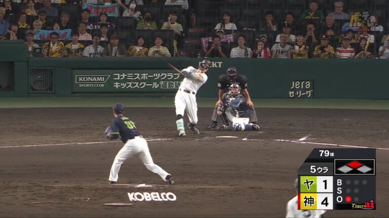 【今季第40号】5回裏、 #佐藤輝明 選手がライトスタンドへ今季第40号のツーランホームランを放つ！ 球団生え抜き3人目の40本塁打＆100打点を達成！【2025/10/2 Ｔ－Ｓ 】