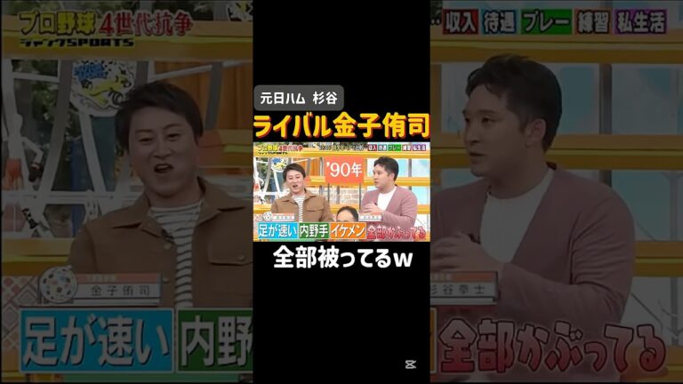 【日ハム】杉谷拳士の最大のライバルは金子侑司？#日本ハムファイターズ #杉谷拳士 #金子侑司 #プロ野球 #ダウンタウン