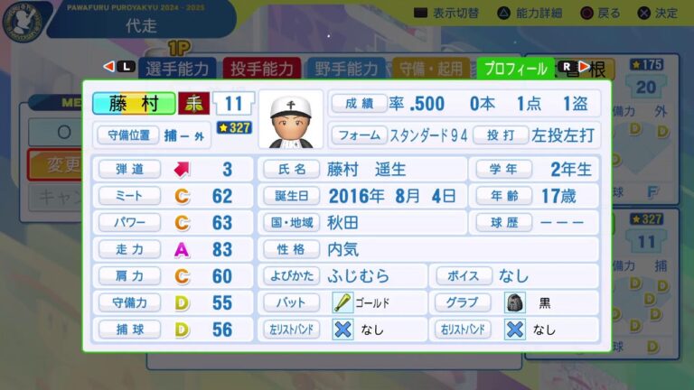 ［パワプロ2025 栄冠ナイン］9年目春～ 転生（二木康太、A.マルティネス、西野勇士、袴田英利、グロス）