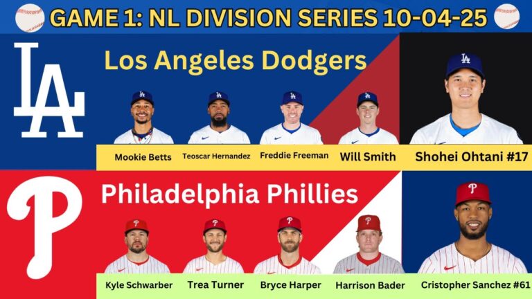NLDSゲーム1：フィラデルフィアフィリーズvs.ロサンゼルスドジャースプレイバイプレイ（10-4-25）#Dodgers #Phillies
