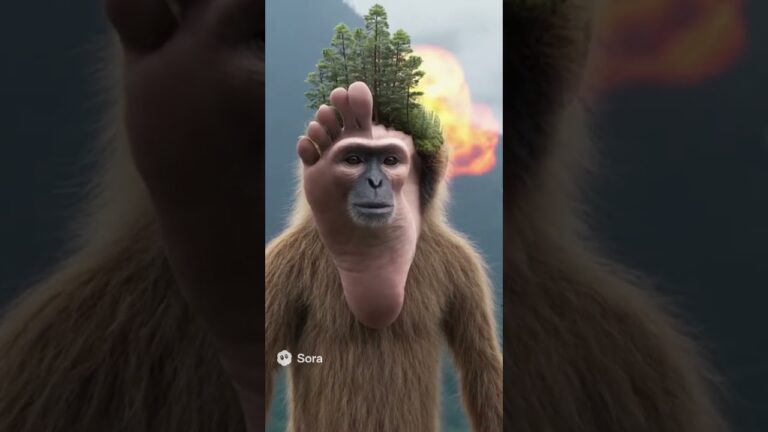 【Sora 2】森の奥で発見された、"巨大な足"の謎の生物「プルルプルル・パタピム」が衝撃的すぎる… #brrbrrpatapim #italianbrainrot #brainrot