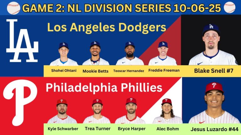NLDSゲーム2：フィラデルフィアフィリーズvs.ロサンゼルスドジャース（10-06-25）#Dodgers #Phillies