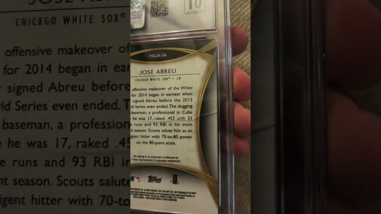 更新：私のホセ・アブロールーキーの犯人が2.5 #whitesox #thehobbyで格付けされました