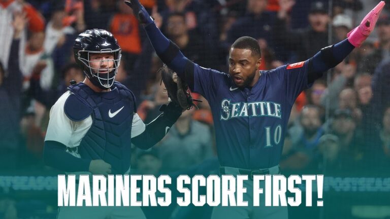 ALDS第3戦、打席での珍しいプレーでマリナーズが早い段階でリードを奪う！ (フルイニング)