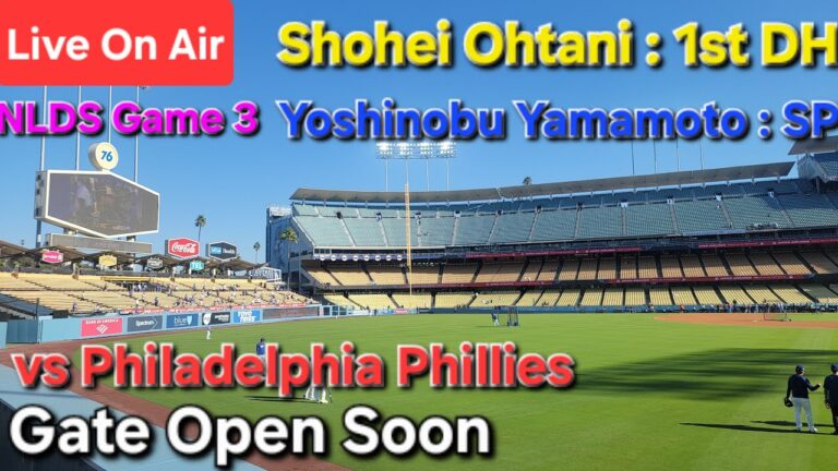 【ライブ配信】対フィラデルフィア•フィリーズ〜NLDSシリーズ3戦目〜大谷翔平選手は1番DHで出場⚾️山本由伸投手は先発投手で出場⚾️まもなくゲートオープン⚾️