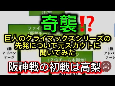 巨人のクライマックスシリーズの先発について元スカウトに聞いてみた#プロ野球 #巨人 #ジャイアンツ #讀賣巨人軍 #田中将大 #高梨雄平 #ショート #ショート動画 #shorts #阪神タイガース