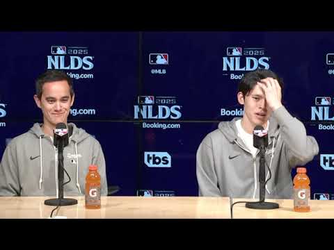 佐々木朗希、ドジャースNLDS第4戦後、投球パフォーマンスについて語る (Roki Sasaki NLDS Game 4 Postgame Japanese Session)