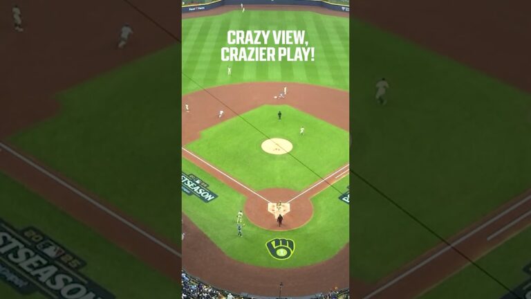 ミルウォーキーで行われたワイルドな劇を鳥瞰図でご覧ください。 🪹 #NLCS