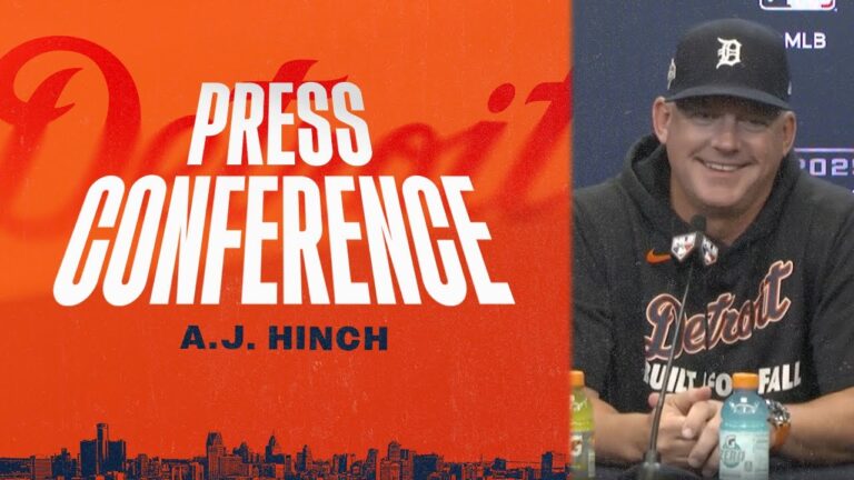 ポストシーズン記者会見：AJ・ヒンチ、デトロイトでのタイガースALDS第4戦勝利について語る | 10/8/25