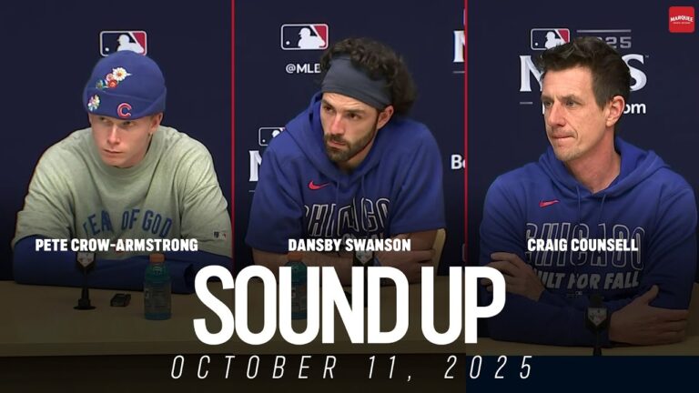 カブス ナ・リーグ ディビジョンシリーズ第5戦前のインタビュー：ピート・クロウアームストロング、ダンズビー・スワンソン、クレイグ・カウンセル