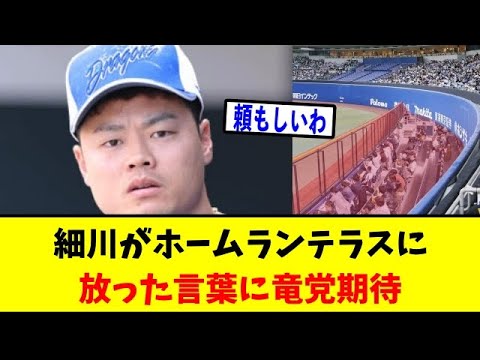 細川成也が来季新設されるホームランテラスについて放った言葉に竜党期待