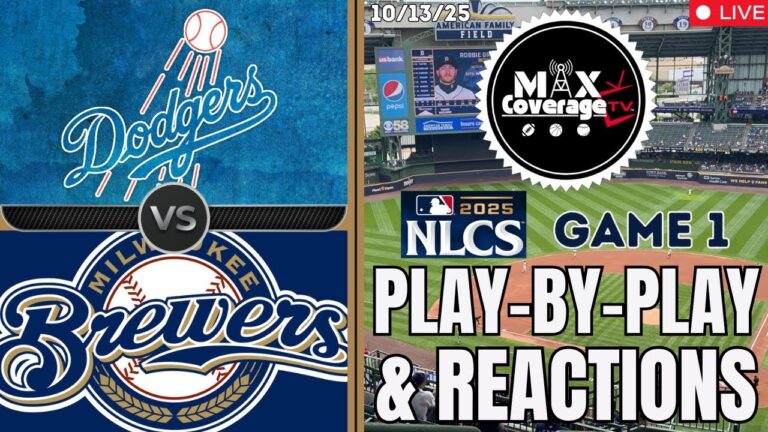 🔴NLCS 第 1 戦 - ロサンゼルス・ドジャース vs ミルウォーキー・ブルワーズ - 実況&リアクション (10/13/25)