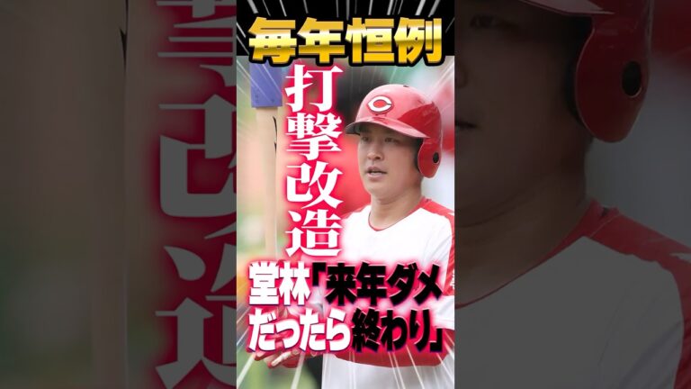 広島カープ堂林翔太「来年ダメだったら終わり」アーチ量産へ打撃フルモデルチェンジ！#堂林翔太 #カープ #打撃フォーム改造