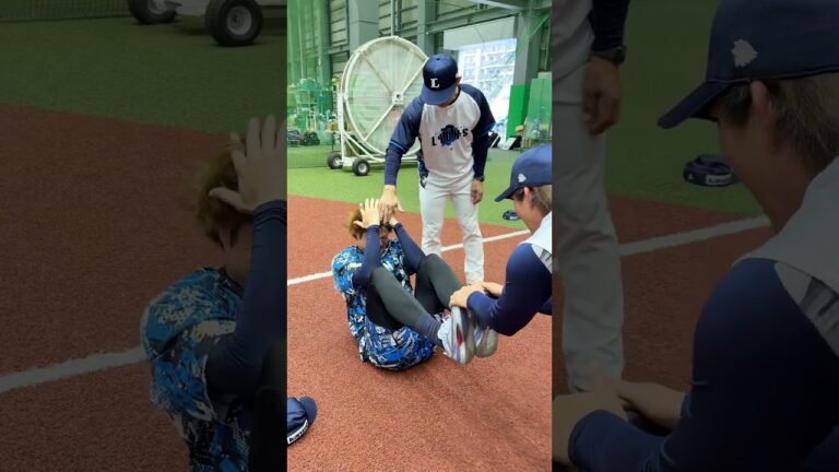 【レベル鬼！？】#甲斐野央 投手が体幹メニューで限界チャレンジ！