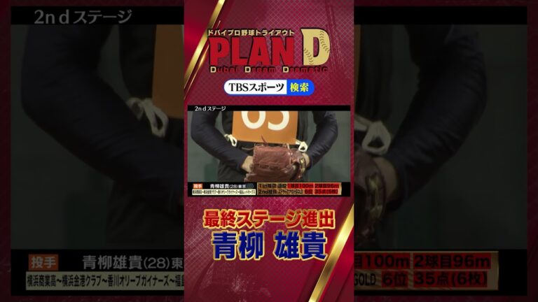 ドバイプロ野球トライアウト⚾️PLAN D⚾️最終ステージに進出した26名の🔥DREAMER🔥を紹介✨　青柳雄貴(28)　〜限界を超えた挑戦〜