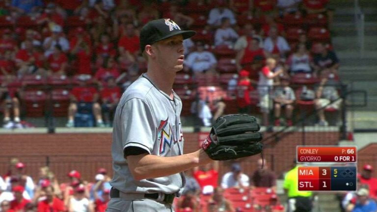 MIA@STL: コンリーがジョルコにクレイジーな投球