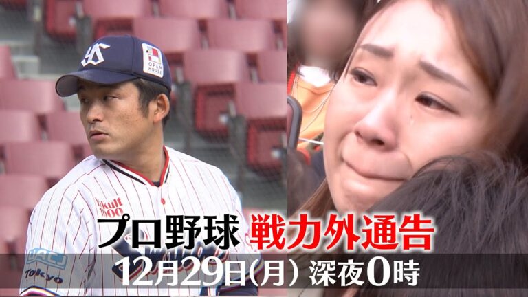 『プロ野球戦力外通告』野球を諦めきれない男たちと､その家族の物語！ 涙の理由とは… 12/29(月)【TBS】
