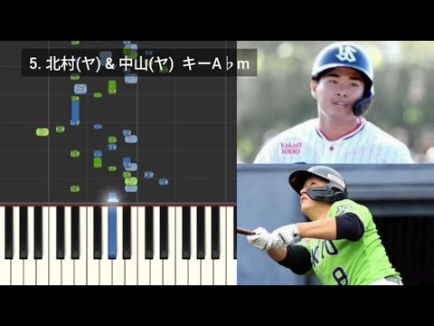【プロ野球応援歌検証】 北村恵吾(ヤクルト) & 中山翔太(ヤクルト) 大引啓次流用 ハモリ合成